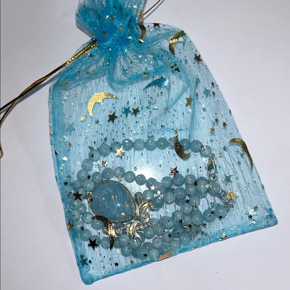 NWOT Gems En Vogue Sterling Silver Palladium Genuine Milky Aquamarine Necklace - Picture 7 of 7